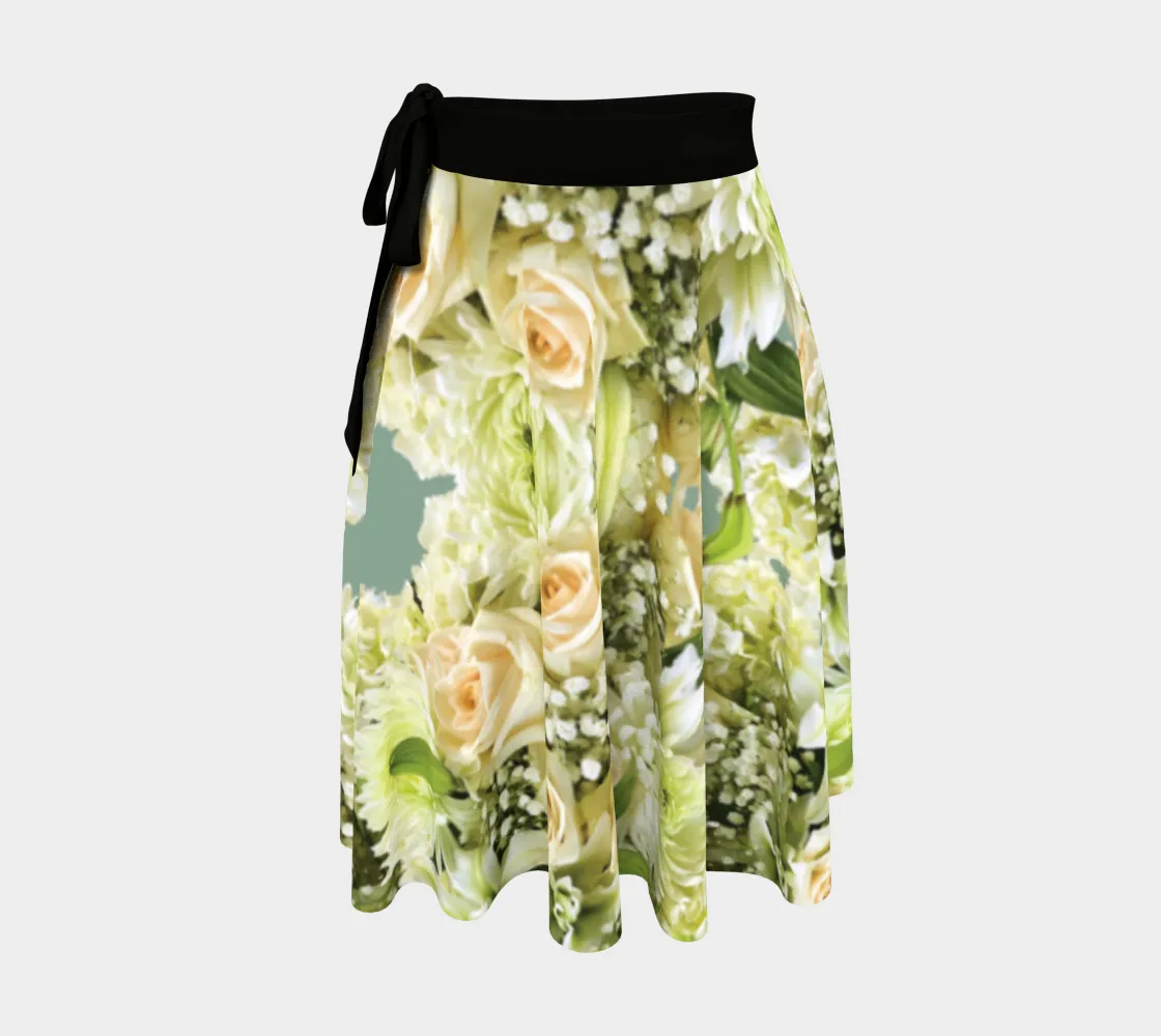 Wedding Flowers 2 Wrap Skirt