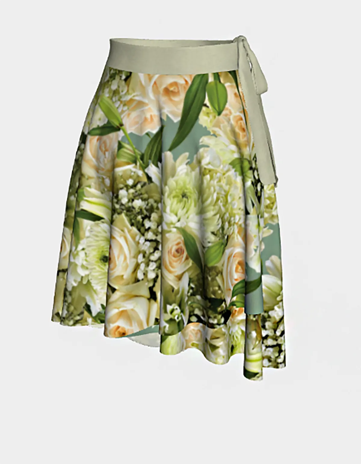 Wedding Flowers 2 Wrap Skirt