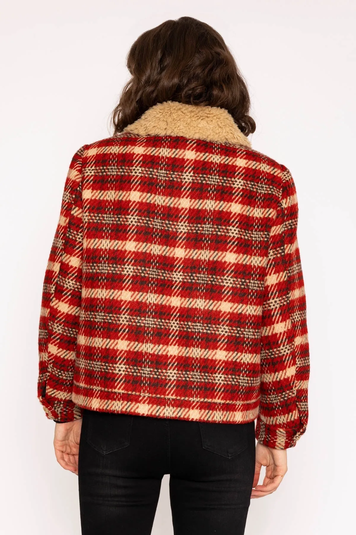 Wool Red Check Coat